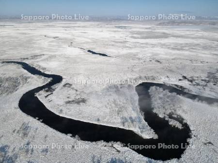 雪の釧路湿原