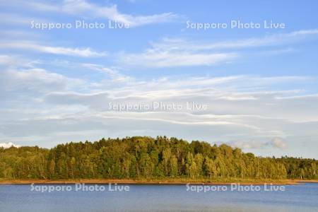 初秋の朱鞠内湖
