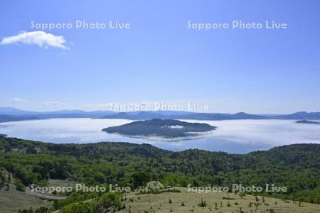 初夏の屈斜路湖の雲海