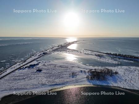 野付半島　空撮