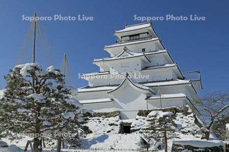 鶴ヶ城と雪吊り