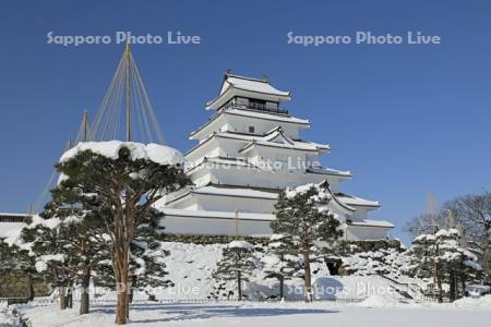 鶴ヶ城と雪吊り
