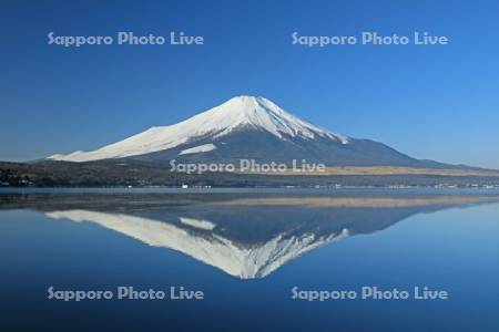 山中湖と逆さ富士　世界遺産