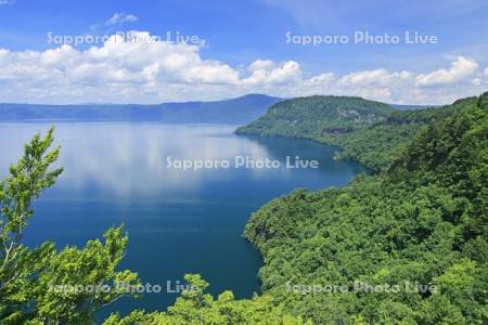 瞰湖台から夏の十和田湖