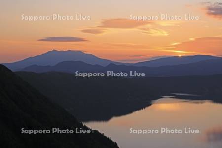 第三展望台から摩周湖の日の出