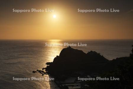 高島岬と日本海の日の出