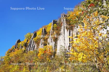 天人峡（七福岩）の紅葉