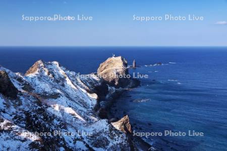 神威岬と神威岩と日本海