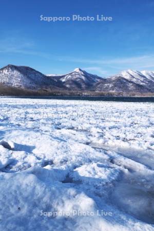 屈斜路湖　和琴半島の氷