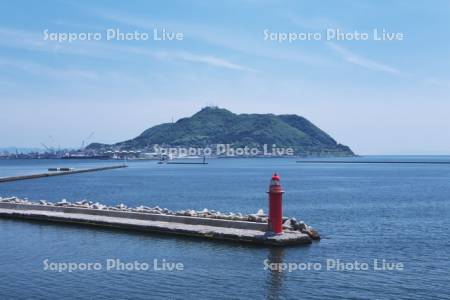 函館港と函館山