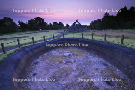 大船遺跡の朝と太平洋