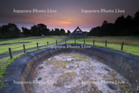 大船遺跡の朝と太平洋