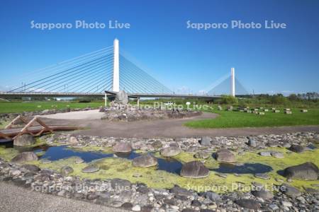 十勝大橋と十勝川水系河川緑地