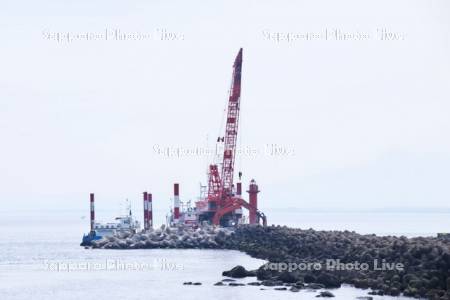 鱒浦漁港の港湾工事