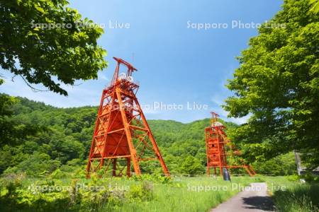 炭鉱メモリアル森林公園の堅坑櫓