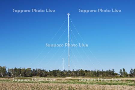 ラジオ放送所のアンテナ