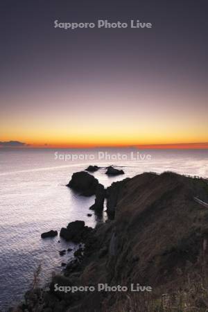 霧多布岬の朝と太平洋