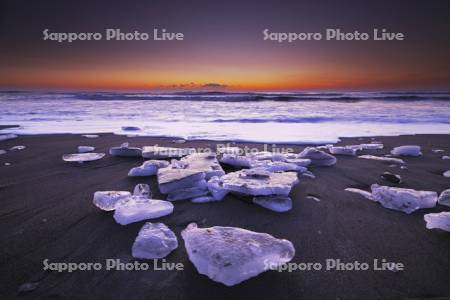 十勝のジュエリーアイスの朝　太平洋
