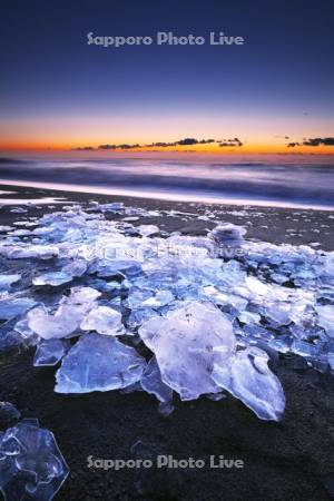 十勝のジュエリーアイスの朝　太平洋