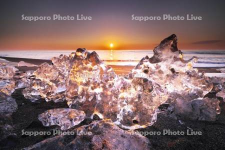 十勝のジュエリーアイスの日の出