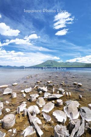 支笏湖と風不死岳