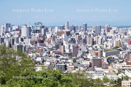 旭山記念公園より望む札幌市街地