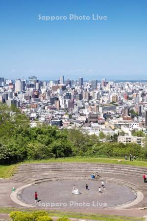 旭山記念公園と札幌市街地