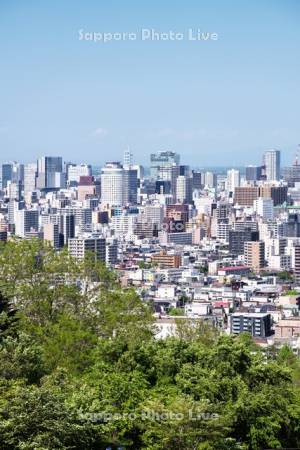 旭山記念公園より望む札幌市街地