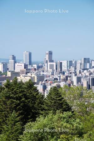 旭山記念公園より望む札幌市街地