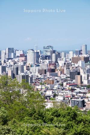 旭山記念公園より望む札幌市街地