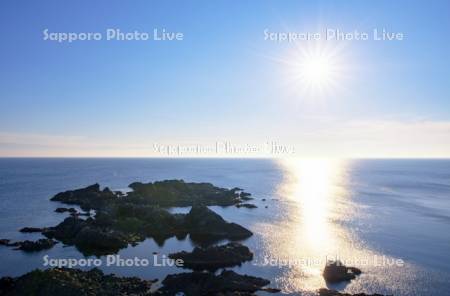 澄海岬と夕日