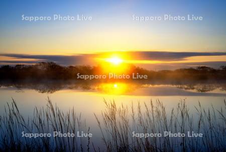 サロベツ湿原の日の出