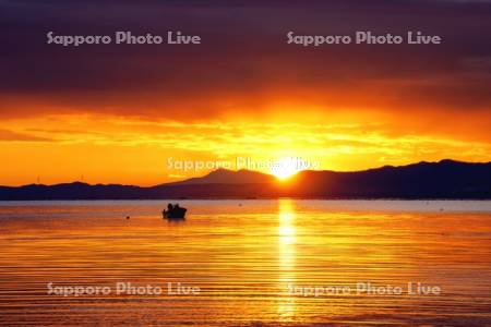 サロマ湖の日の出