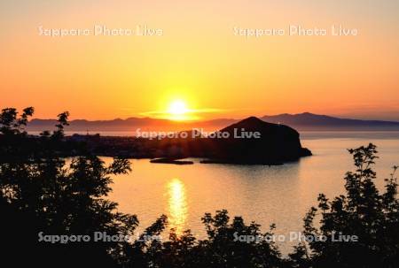 ペシ岬と夕陽