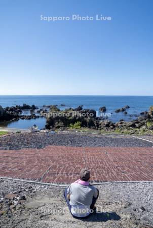 コンブ干し作業の休憩