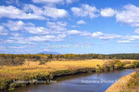 サロベツ川と利尻島