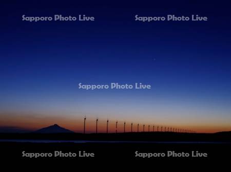 利尻島と風力発電