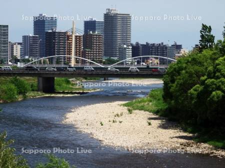 豊平川と豊平橋