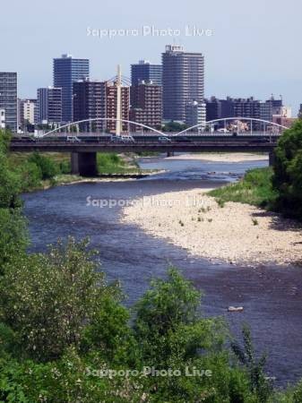 豊平川と豊平橋