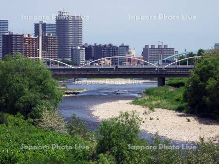 豊平川と豊平橋