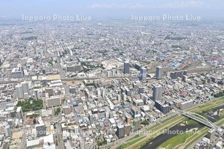 苗穂駅　創成川イースト豊平川～東区方面