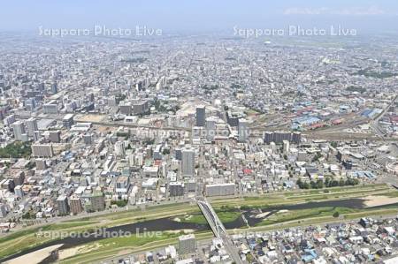 苗穂駅　創成川イースト豊平川～東区方面