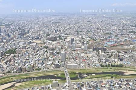 苗穂駅　創成川イースト豊平川～東区方面