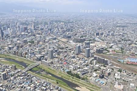 苗穂駅　創成川イースト豊平川～札幌駅