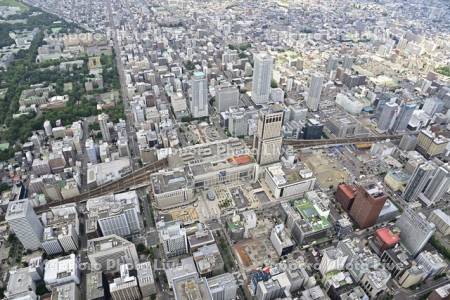 札幌駅　再開発工事中