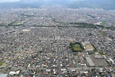 新琴似の碁盤の目の住宅地