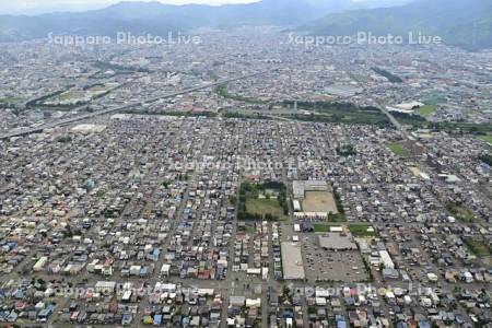 新琴似の碁盤の目の住宅地