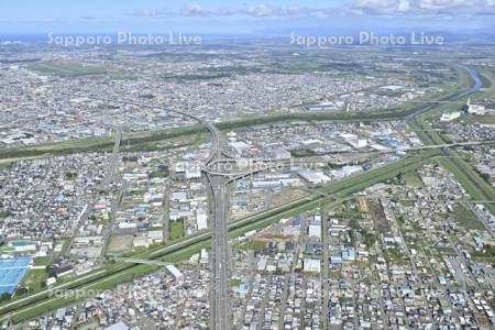 札幌JCT～豊平川～石狩湾