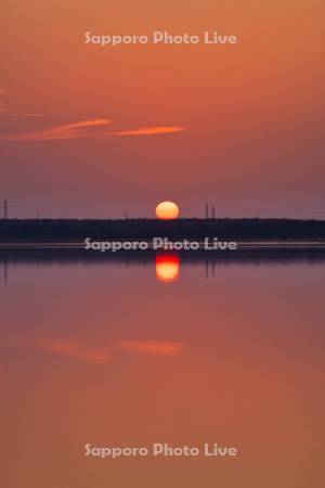 ウトナイ湖の日の出