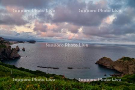 夕景のトッカリショ浜